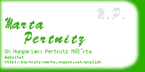 marta pertnitz business card